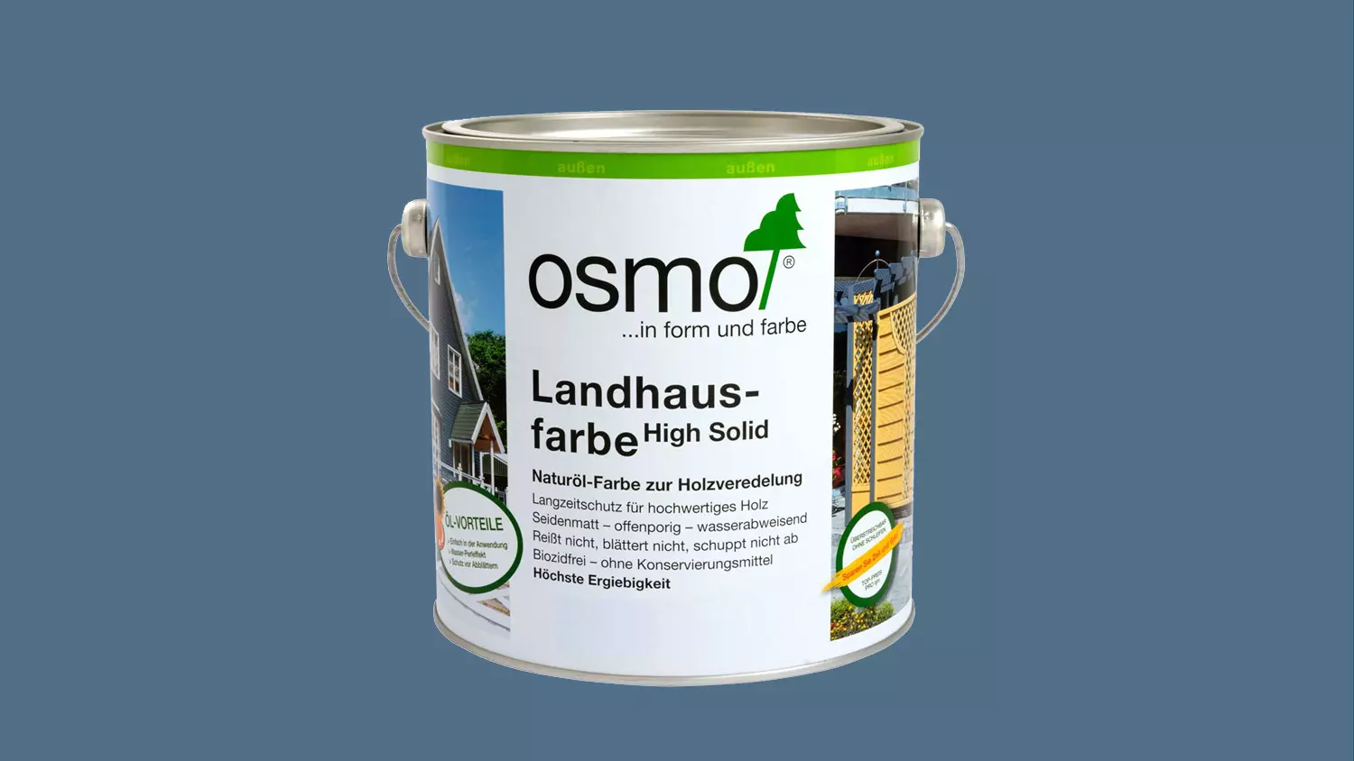 Osmo Landhausfarbe 2507 Taubenblau, 2,5l