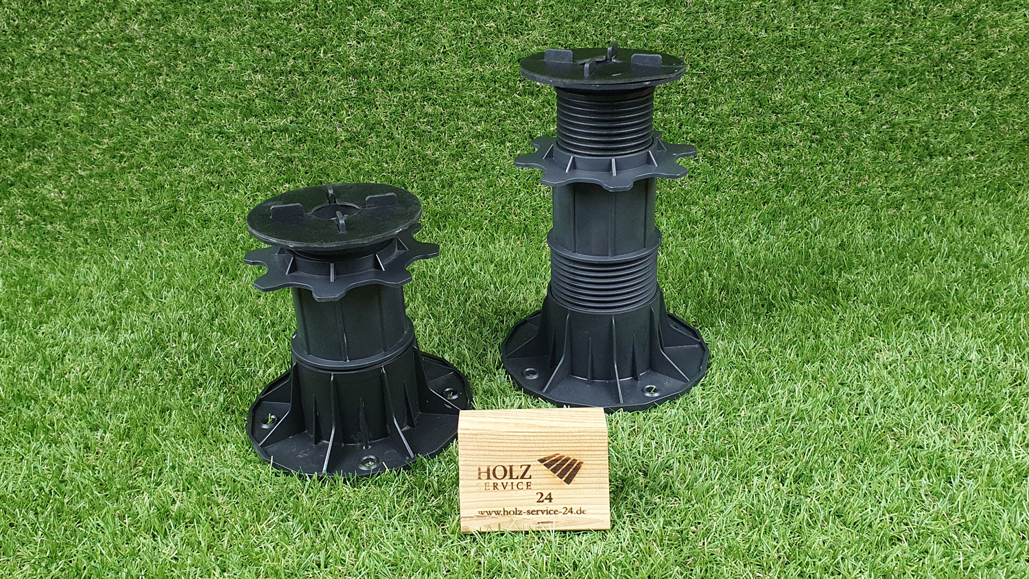 SALE Stelzlager für Terrassenplatten, H 155-230 mm, Fugenkreuz 3mm, schwarz, flexibler Kopf 