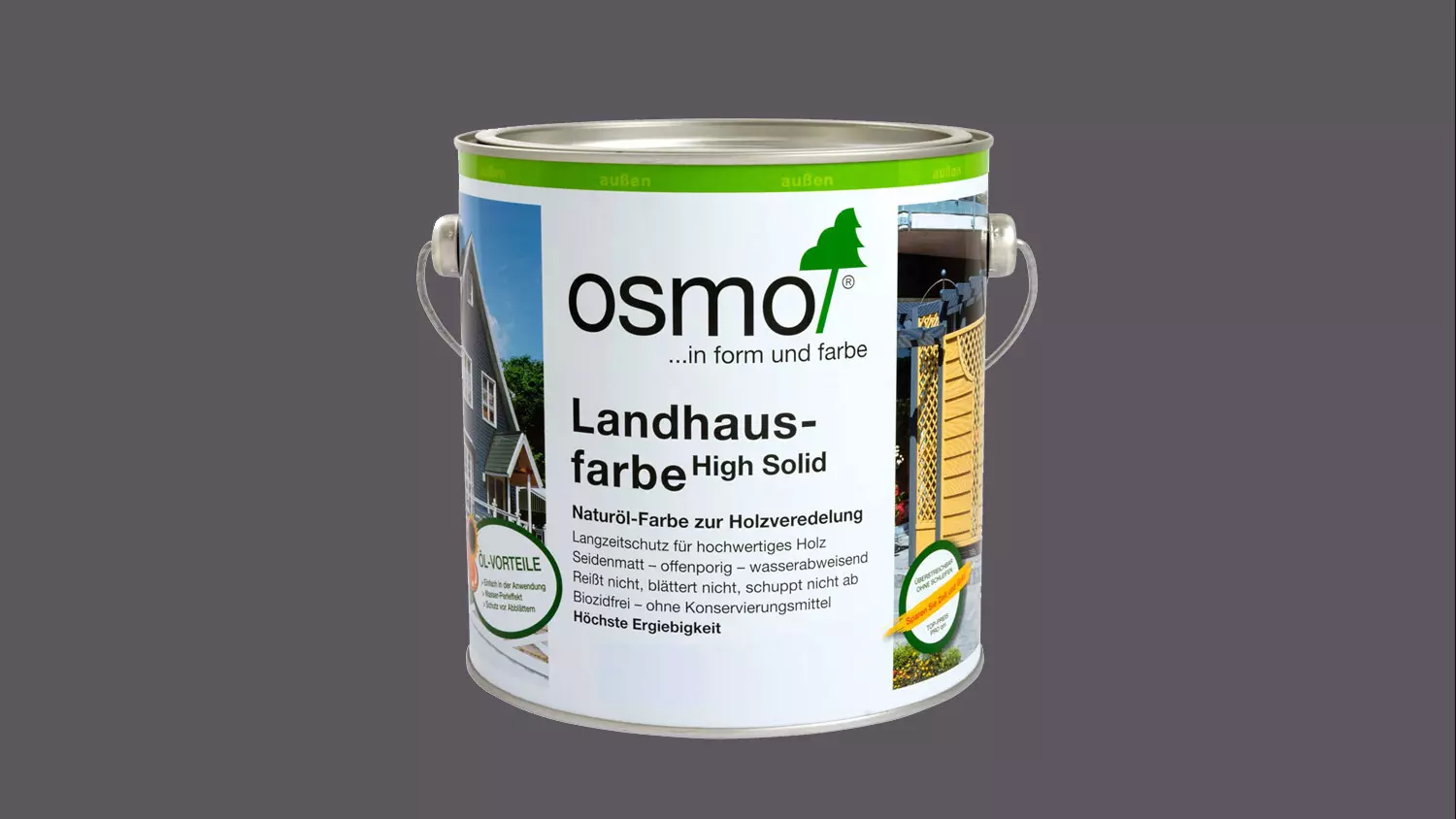 Osmo Landhausfarbe 2704 Steingrau, 2,5l 