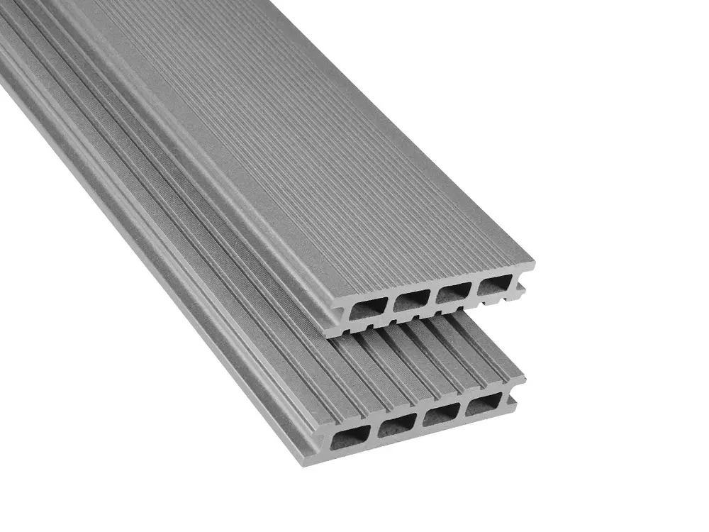 WPC Dielen HK Standard fein/grob grau mattiert, 26x145mm, Länge 1m